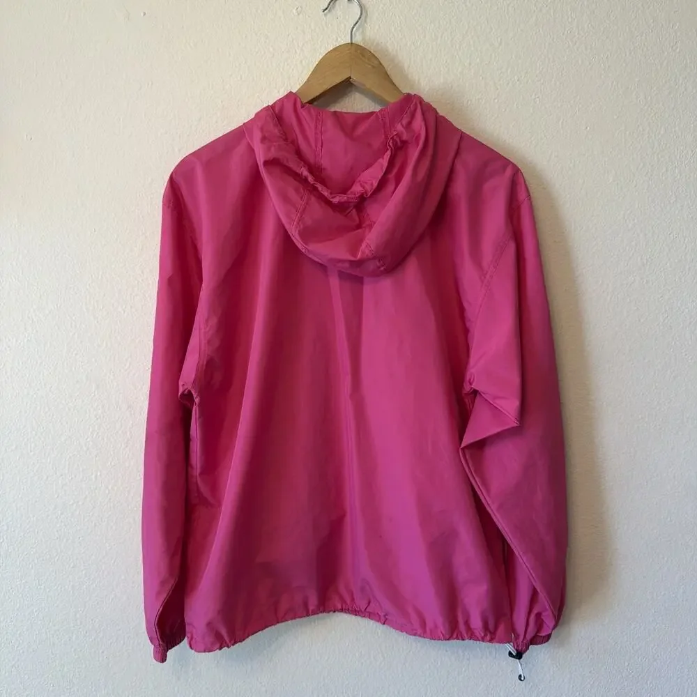 Champion Women's S Pink Packable Anorak Windbreaker Jacket J1015 Sleeve Logo - Picture 6 of 9